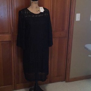 Chico’s black lace overlay dress